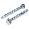 RS PRO Hex Coach Screw Steel Bright Zinc M12 Thread 120 mm Length 12 mm Thread Length 825-095