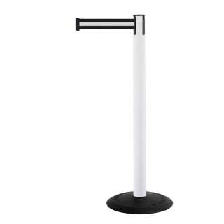 Tensator 2.3 m Plastic Safety Barrier with Retractable Tape Black White 875T-32-S3