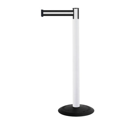 Tensator 2.3 m Plastic Safety Barrier with Retractable Tape Black White 875T-32-S3