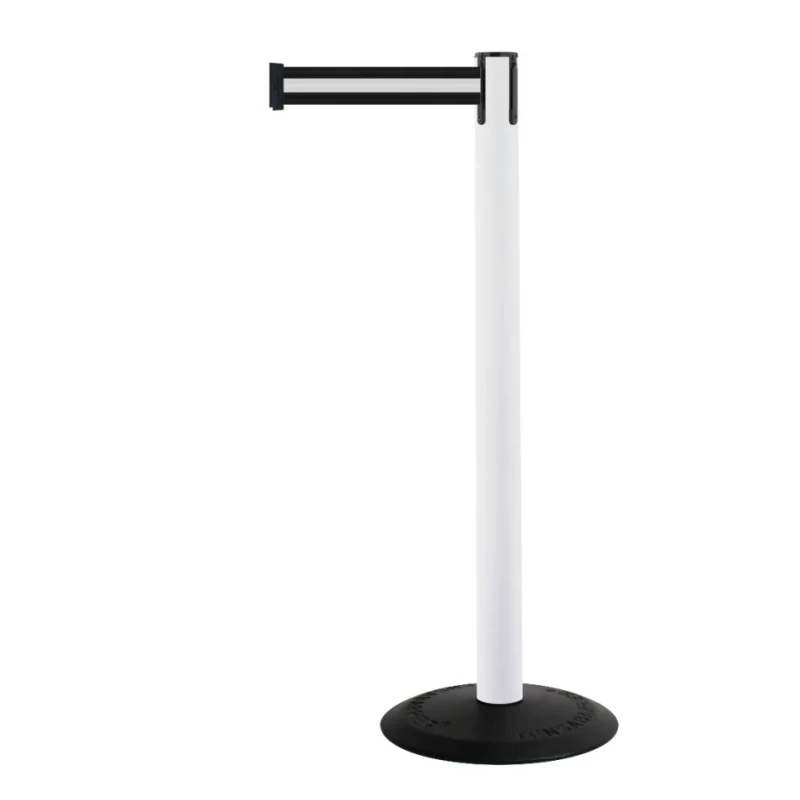Tensator 2.3 m Plastic Safety Barrier with Retractable Tape Black White 875T-32-S3