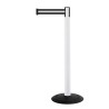 Tensator 2.3 m Plastic Safety Barrier with Retractable Tape Black White 875T-32-S3