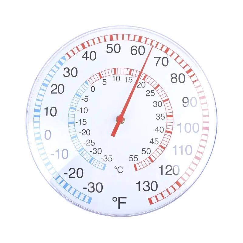 RS PRO Dial Thermometer Stainless Steel Case Dual Scale 30cm Diameter 55°C Maximum Measurement 828-763