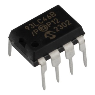Microchip 1 kB Serial EEPROM 200 ns 8-Pin PDIP Serial-Microwire 93LC46B/P