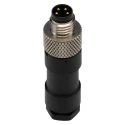 binder Circular Connector, Cable Mount, 4 Contacts, Male Plug, M8 Size, 4A Current, 30V Voltage, IP67, 768 99 3383 00 04