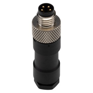 binder Circular Connector, Cable Mount, 4 Contacts, Male Plug, M8 Size, 4A Current, 30V Voltage, IP67, 768 99 3383 00 04