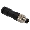 binder Circular Connector, Cable Mount, 4 Contacts, Male Plug, M8 Size, 4A Current, 30V Voltage, IP67, 768 99 3383 00 04