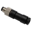 binder Circular Connector, Cable Mount, 4 Contacts, Male Plug, M8 Size, 4A Current, 30V Voltage, IP67, 768 99 3383 00 04