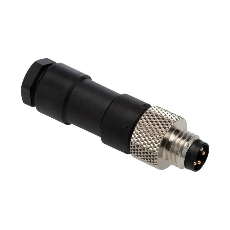 binder Circular Connector, Cable Mount, 4 Contacts, Male Plug, M8 Size, 4A Current, 30V Voltage, IP67, 768 99 3383 00 04