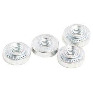 RS PRO Passivated Zinc Plated Steel Metric Clinch Nut M3 x 1, Fixing Hole Diameter 4.75mm, Outside Diameter 7.1mm 827-596