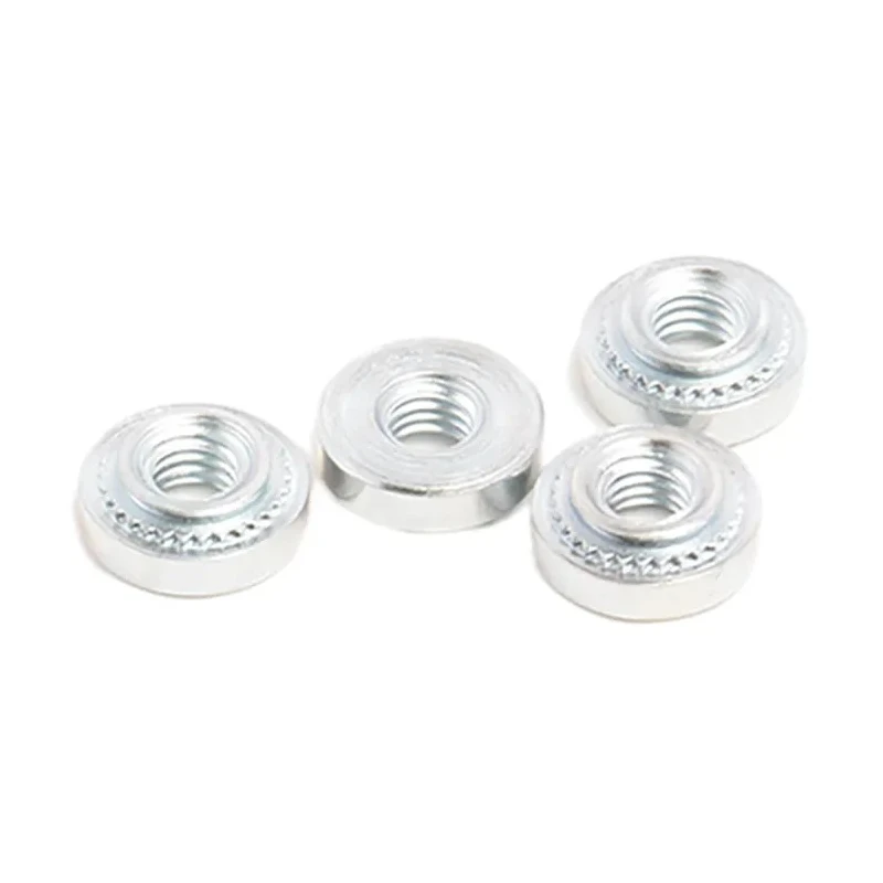 RS PRO Passivated Zinc Plated Steel Metric Clinch Nut M3 x 1, Fixing Hole Diameter 4.75mm, Outside Diameter 7.1mm 827-596
