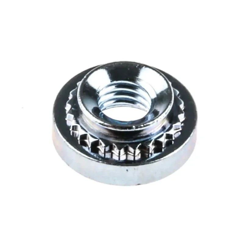 RS PRO Passivated Zinc Plated Steel Metric Clinch Nut M3 x 2, Fixing Hole Diameter 4.75mm, Outside Diameter 7.1mm 827-603
