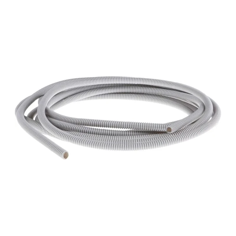 RS PRO 10 mm Nominal Diameter Uncoated Plastic Grey Conduit, 5m Length, IP55, Flame Retardant, Acid and Diesel 429-688