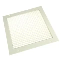 RS PRO White Aluminium Grille, Eggcrate Slat, 300 mm Width x 300 mm Height, 32 mm Flange Width 432-671