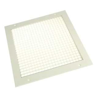 RS PRO White Aluminium Grille, Eggcrate Slat, 300 mm Width x 300 mm Height, 32 mm Flange Width 432-671