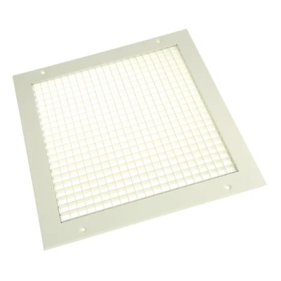 RS PRO White Aluminium Grille, Eggcrate Slat, 300 mm Width x 300 mm Height, 32 mm Flange Width 432-671