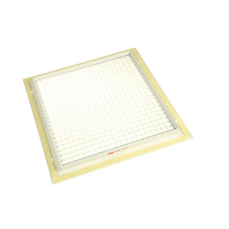 RS PRO White Aluminium Grille, Eggcrate Slat, 300 mm Width x 300 mm Height, 32 mm Flange Width 432-671