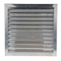 RS PRO Silver Aluminium Louvre Ventilation Grille Parallel Slat 450 mm 432-817
