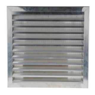 RS PRO Silver Aluminium Louvre Ventilation Grille Parallel Slat 450 mm 432-817