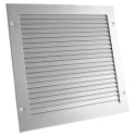 RS PRO Silver Aluminium Grille Parallel Slat 344 mm Flange Width 32 mm 432-823