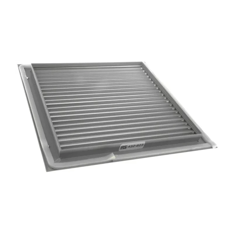 RS PRO Silver Aluminium Grille Parallel Slat 344 mm Flange Width 32 mm 432-823