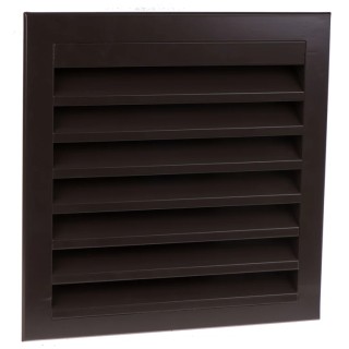 RS PRO Brown Aluminium Louvre Ventilation Grille Parallel Slat 300 mm 300mm 432-788