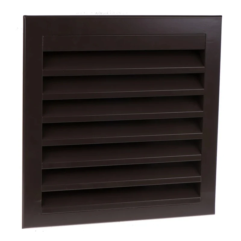 RS PRO Brown Aluminium Louvre Ventilation Grille Parallel Slat 300 mm 300mm 432-788