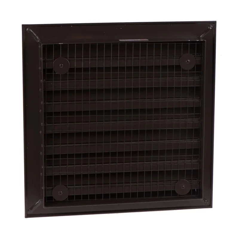 RS PRO Brown Aluminium Louvre Ventilation Grille Parallel Slat 300 mm 300mm 432-788