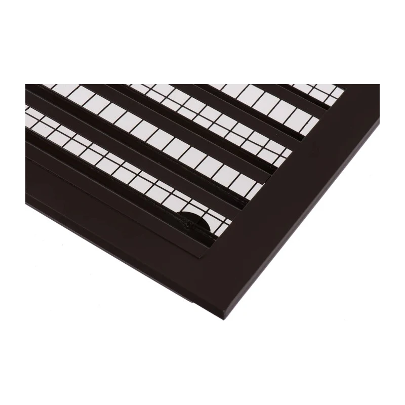 RS PRO Brown Aluminium Louvre Ventilation Grille Parallel Slat 300 mm 300mm 432-788