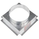 RS PRO Galvanised Steel Spigot Plate 125 mm Length, Width 125 mm, Duct Size 100 mm 432-873