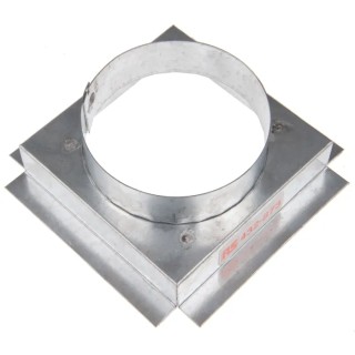 RS PRO Galvanised Steel Spigot Plate 125 mm Length, Width 125 mm, Duct Size 100 mm 432-873