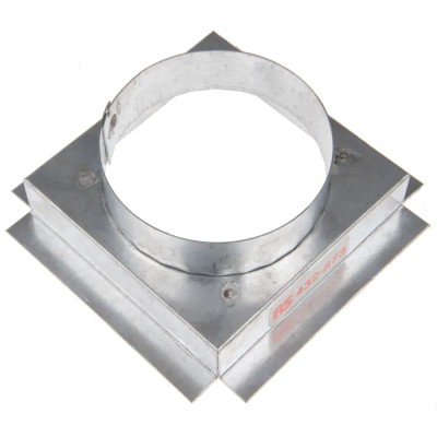 RS PRO Galvanised Steel Spigot Plate 125 mm Length, Width 125 mm, Duct Size 100 mm 432-873