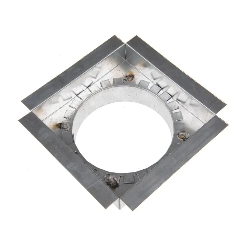 RS PRO Galvanised Steel Spigot Plate 125 mm Length, Width 125 mm, Duct Size 100 mm 432-873