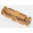 Norgren 18 Series Brass Pneumatic Fitting Tube-To-Tube Push In 8 mm 180200800