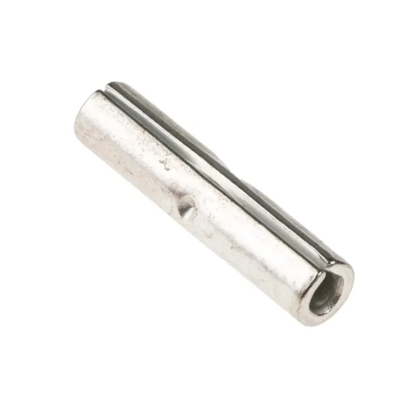 RS PRO Butt Splice Connector, Uninsulated, Tin, Copper Contact, Crimp Termination, 15mm Length, 0.5 to 1.5 mm² Wire 433-078