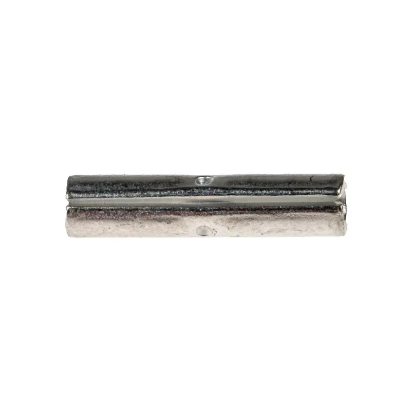 RS PRO Butt Splice Connector, Uninsulated, Tin, Copper Contact, Crimp Termination, 15mm Length, 0.5 to 1.5 mm² Wire 433-078