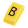 HellermannTyton Ovalgrip Pre-Printed Slide-On Cable Marker Black Legend, Yellow PVC, 2.5mm-6mm Cable Diameter, 901-10453