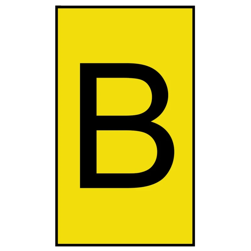 HellermannTyton Ovalgrip Pre-Printed Slide-On Cable Marker Black Legend, Yellow PVC, 2.5mm-6mm Cable Diameter, 901-10453
