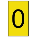 HellermannTyton Ovalgrip Slide-On Cable Marker, Black Legend, Yellow Marker Colour, Pre-Printed '0', 2.5 to 6 mm 901-10478