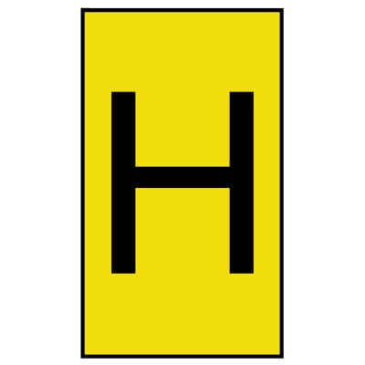 HellermannTyton Ovalgrip Slide-On Cable Marker Black Pre-Printed "H" for 2.5-6 mm Cable Diameter 901-10459