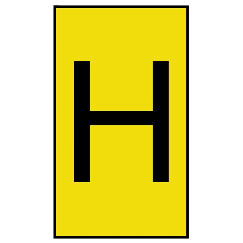 HellermannTyton Ovalgrip Slide-On Cable Marker Black Pre-Printed "H" for 2.5-6 mm Cable Diameter 901-10459