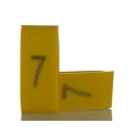 HellermannTyton Ovalgrip Slide-On Cable Marker Black on Yellow, Pre-Printed "7", 6 mm Max Cable Diameter, 2.5 mm 901-10485