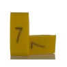 HellermannTyton Ovalgrip Slide-On Cable Marker Black on Yellow, Pre-Printed "7", 6 mm Max Cable Diameter, 2.5 mm 901-10485