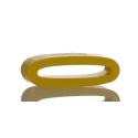 HellermannTyton Ovalgrip Slide-On Cable Marker Black on Yellow, Pre-Printed "7", 6 mm Max Cable Diameter, 2.5 mm 901-10485