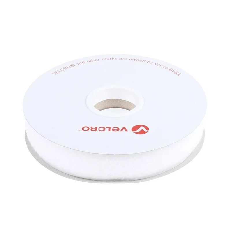 Velcro White Loop Tape 20mm Width x 5m Length, Polyamide Material, RoHS Compliant, Maximum Operating EB01020010114488