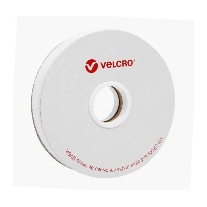 Velcro White Loop Tape 20mm Width x 5m Length, Polyamide Material, RoHS Compliant, Maximum Operating EB01020010114488