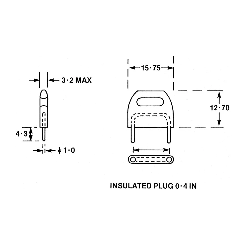 HARWIN Shorting Link Straight Male Uninsulated 2 Way 1 Row 5.08 mm Pitch D3080-05