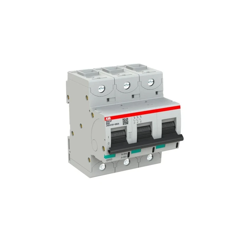 ABB High Performance S800N Miniature Circuit Breaker, 3-Pole, 80A Current Rating, Type B Tripping, 690V ac 2CCG001220R0001