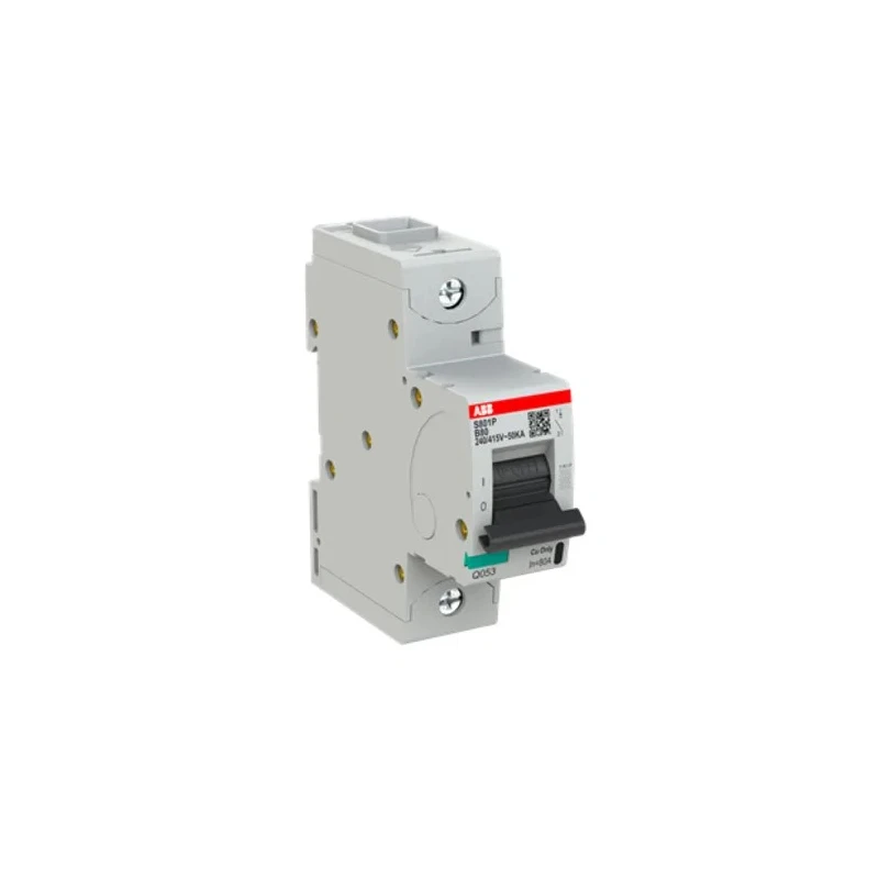 ABB High Performance S800S Miniature Circuit Breaker 1-Pole 80A Type B 690V AC 250V DC 50kA Breaking Capacity 2CCG001214R0001