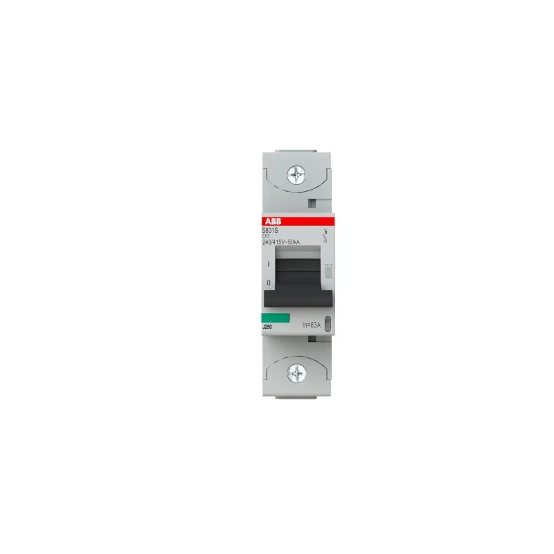 ABB High Performance S800S Miniature Circuit Breaker, 1-Pole, 63A, Type C, 690V AC, 250V DC, 50kA 2CCS861001R0634 S801S-C63