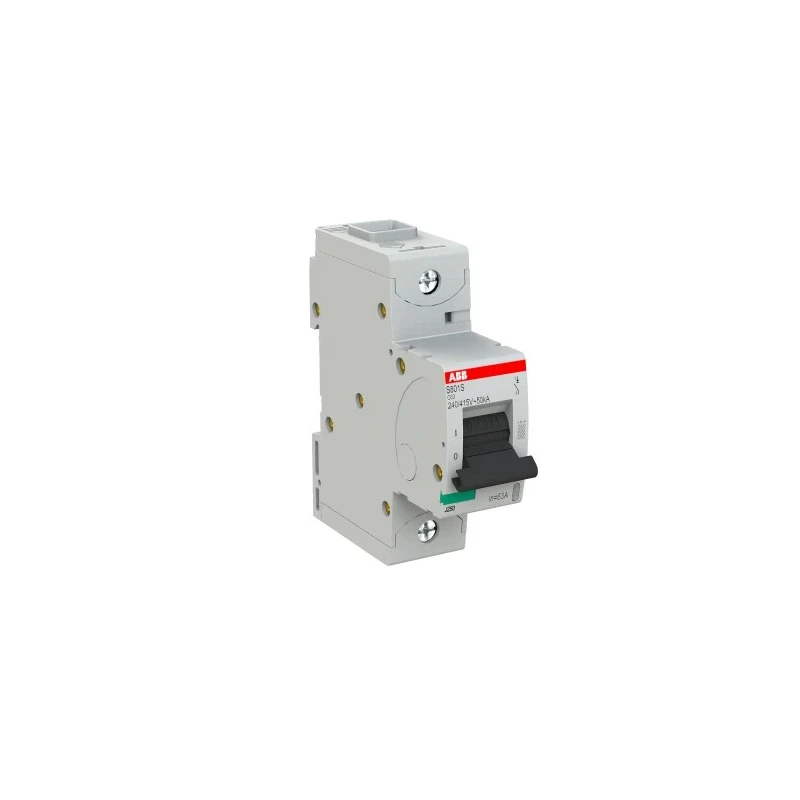 ABB High Performance S800S Miniature Circuit Breaker, 1-Pole, 63A, Type C, 690V AC, 250V DC, 50kA 2CCS861001R0634 S801S-C63